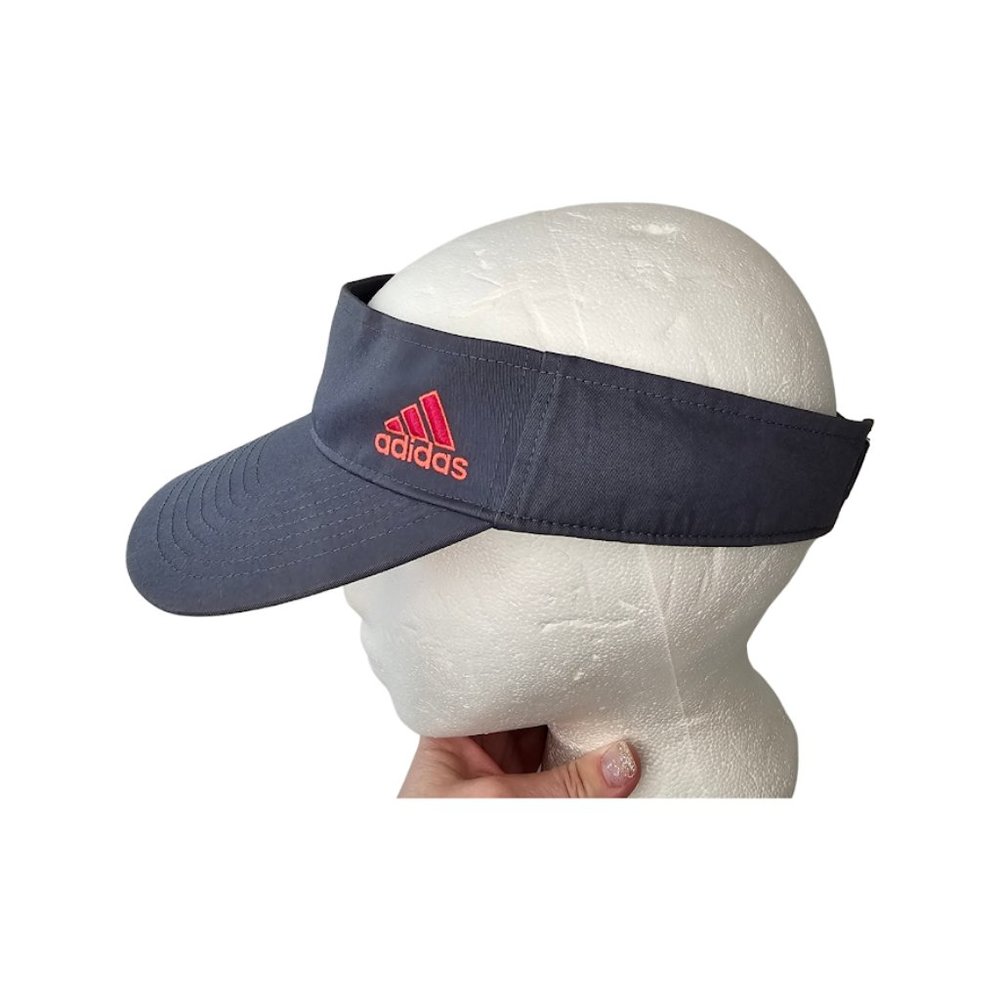 Adidas Climalite Gray Visor Adjustable Closure Pink Under Brim Women's One Size